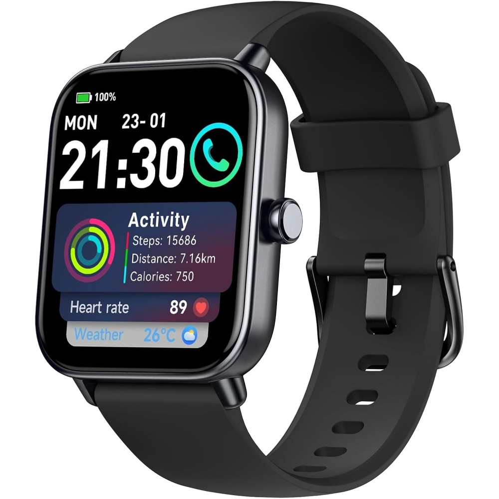 SmartWatch Aeac IDW19, 1,8 tuumaa, 110 tilaa, IP68, musta