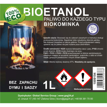 Bioalkhol bioetanol Bio palivo pre BioCominka 1l