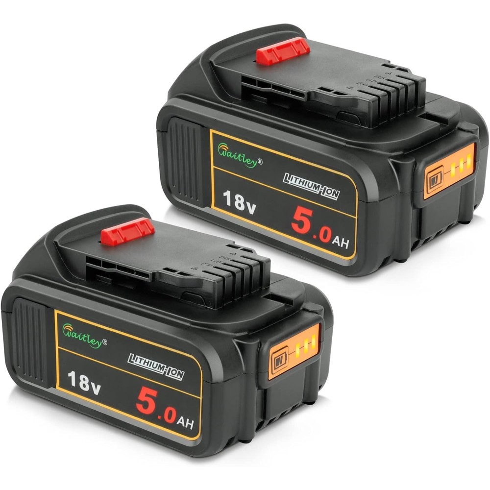 Piles Watile WTL200 18V 5.0AH pour outils d'alimentation de Dewalt, 2 pcs.