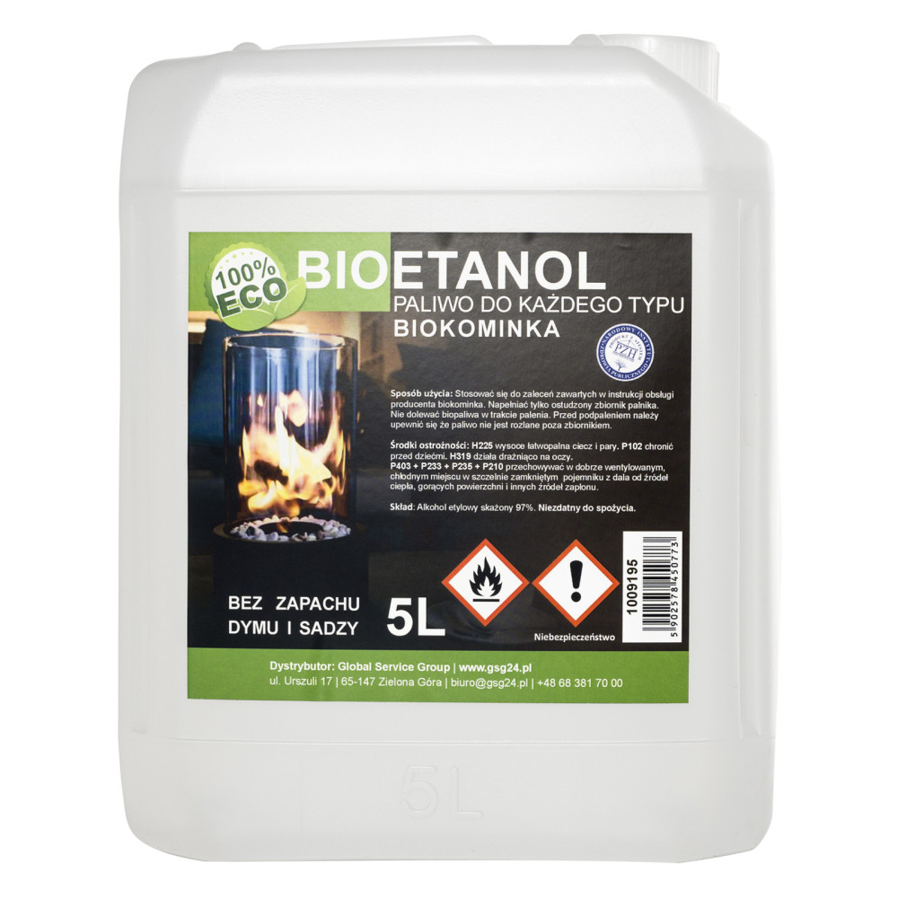 Bioalkhol Bioetanol Bio gorivo za biocomponko 5l