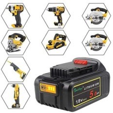 Waitley WTL200 18V 5.0AH-batterijen naar dewalt, 2 stuks, gebruikt