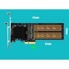 Dual Glotrends PA20 m.2 NVME adaptér do PCIE 3.0 X4 s pcie Bifurcation