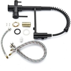 Plussen 01 kitchen faucet with purified water tap, black color