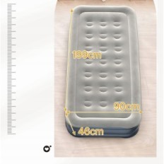 Madrass Oppblåsbare Single Idoo med Pumpe, 190 x 100 x 46 cm, brukt
