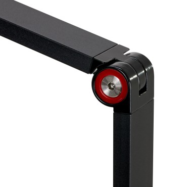 Lampada da trattamento Glow MX3 da tavolo nera — primo piano del bracciolo