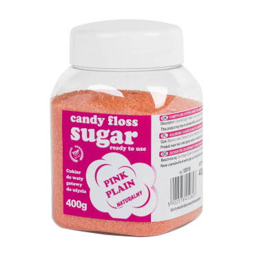 Färgglada socker till en bomullsgodis rosa naturlig smak socker Wat 400g