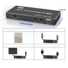 KVM USB C 8K Switch 60 Hz 4K 120 Hz HDMI-bryter med flere skjermstøtte og konsoll