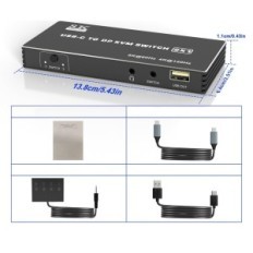 KVM USB C 8K Lüliti 60 Hz 4K 120 Hz HDMI lüliti mitme ekraani toe ja konsooliga