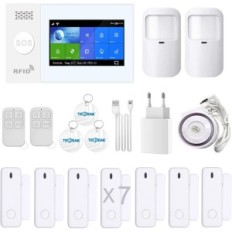 Tecpeak A6 GSM / WIFI-alarmsysteem Set, bewegingssensor, gebruikt