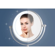 Makeup Makeup DE-1805D, 1x / 10x, 20 cm, hopea, taustavalo