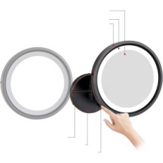 ALSA GER1807D Cosmetic Mirror, 7x, 21.5 cm, Black Bronze