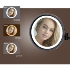 Specchio cosmetico alsa GER1807D, 7x, 21,5 cm, Bronzo nero