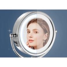 Πίνακας μελετωμένο με οπίσθιο φωτισμό 5x, Chrome, Διάμετρος 21,5 cm