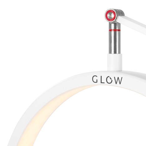 Glow MX3 asztali kezelőlámpa fehér — közeli kép a felületről