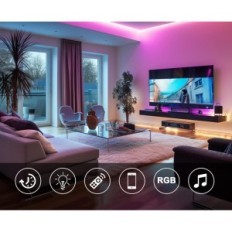 LED NEON Bagza páska, RGB 10 metrů, 230V vnější IP65, výstava