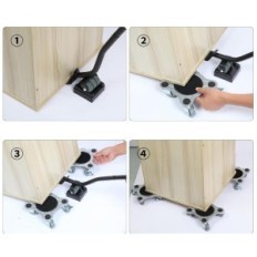 Un conjunto de muebles con ruedas de transporte de polea, 1500 kg