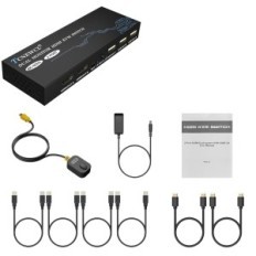 KVM HDMI Switch TcNEWCL, 2 vrata, 4 HDMI, 2 USB