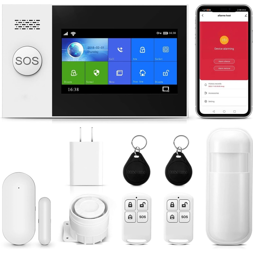 Alarm system of the entire Clouree house, Wi-Fi, PIR motion sensor, used