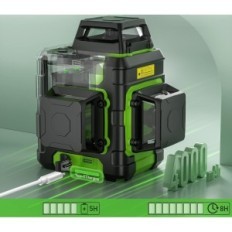 Laser Huepar 360 croce, verde 3D, IP54, utilizzato