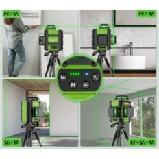 Laser Huepar 360 Cross, Green 3D, IP54, käytetty