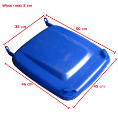Cubierta de tapa para una hoja de basura Bin 120L AZUL