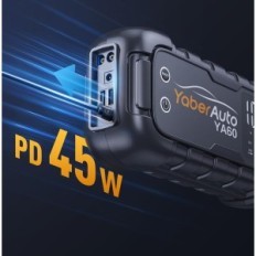 Bil Starter Yaberauto YA60, 6000 A, 45 W, Power Bank 26800 mAh