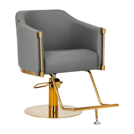 Hairdressing chair Burgos Gold Gray — sidosida
