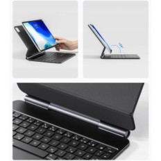 Το πληκτρολόγιο αυτιού για το iPad Air 11 2024 (M2), μαύρο, που χρησιμοποιείται