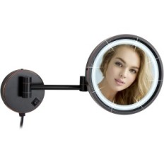 Jóias cosméticas dote ger1807d, 7x, diâmetro 21,5 cm, marrom preto