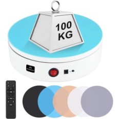 Roterande elektrisk Baoshishan utställningsplattform, 100 kg, 30cm, vit