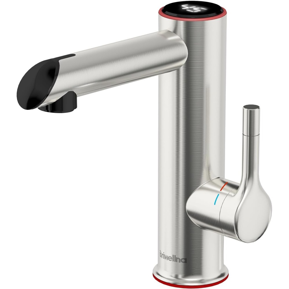 Elektrischer Wasserhahn, 220V, digitale Anzeige, Silber, Ausstellung