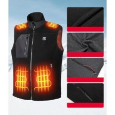 Šildomas KEMIMOTO, EUR-XL Fleece VEST, JAV-XL, Azijos-2XL, juoda