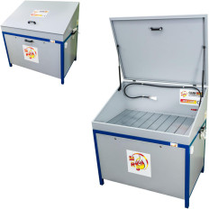 Workshop-wasmachine met milieuvriendelijke circulatie MST 1200 met dekking