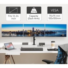 Stand za tri monitora Bontec MDM003, 13-24 '', do 10 kg stola s podešavanjem visine