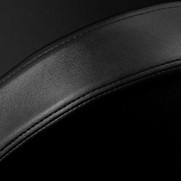 Fauteuil de coiffure Gabbiano Turyn noir et or — gros plan dossier
