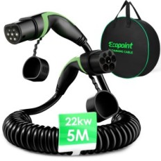 Ecopoint EVC-M2F2-Ladekabel, Typ 2, 22 kW, 5m, 32a, mit Tasche, verwendet