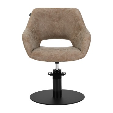 Hairdressing chair Gabbiano Morena old Brown — front view