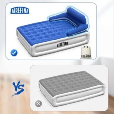 Pneumatic mattress with Airefina headboard, AF-A01, 216x152x91.5 cm
