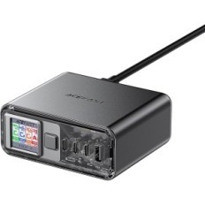 Laadija ACEFAST Z4 GAN, 218 W, USB C, 4 porti ekraaniga