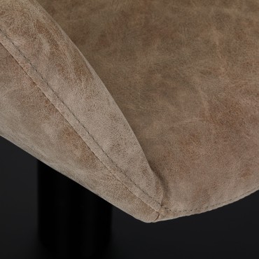 Kappersstoel Gabbiano Morena oud bruin — detail zitvlak