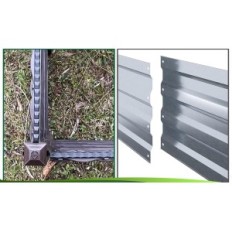 Γαλάζια λουλούδια, κρεβάτι κήπου, λουλούδι κουτί, 148 x 60 x 76 cm