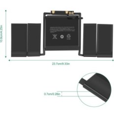 Akkumulátor laptop ASUNCELL A1819, A1706, MacBook Pro 13 "'49,2 Wh