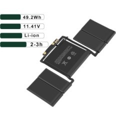 Akkumulátor laptop ASUNCELL A1819, A1706, MacBook Pro 13 "'49,2 Wh