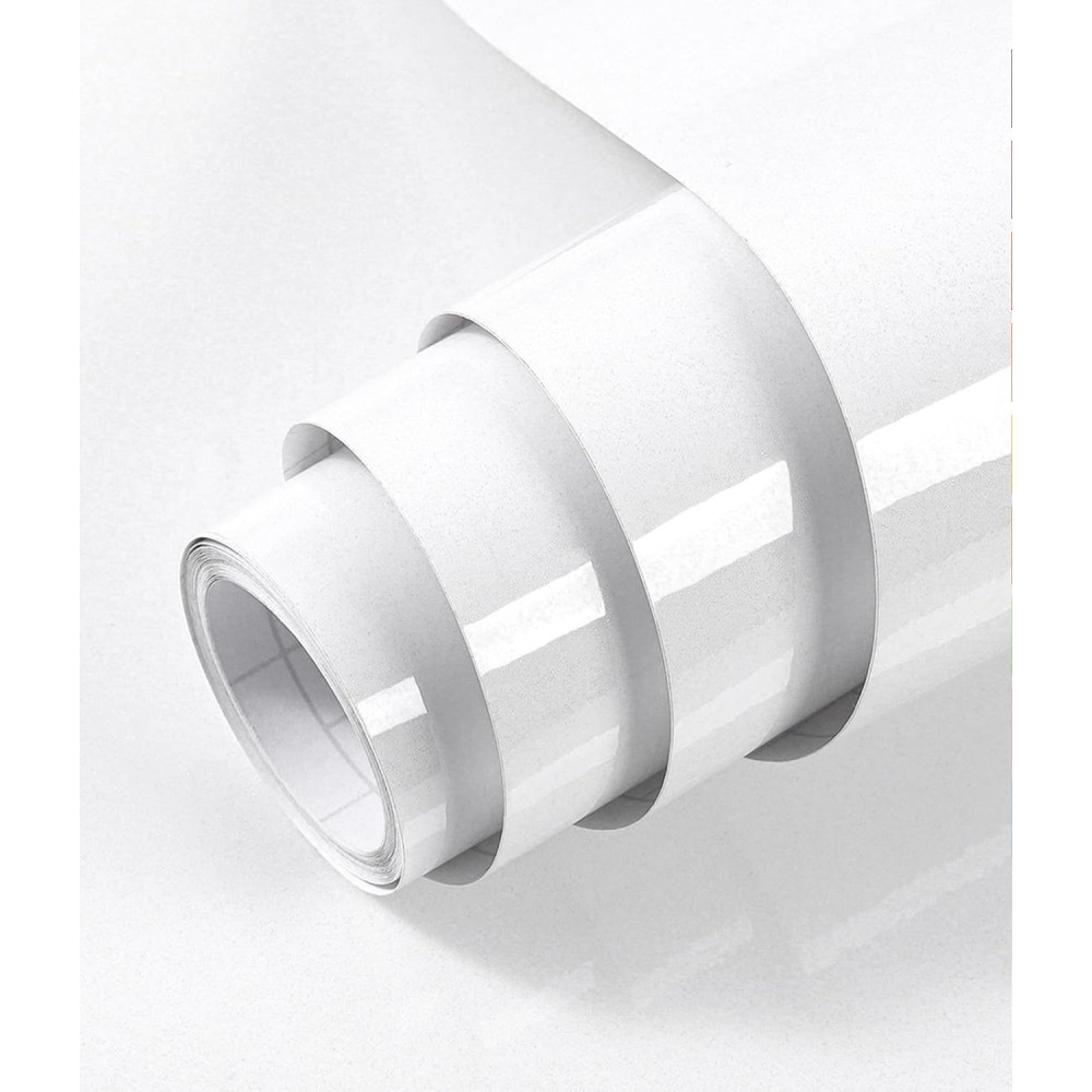 Self-adhesive foil Hode, white brocade, 90cmx6m, glossy, self-adhesive