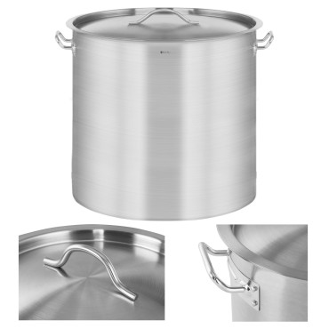 Potenciômetro gastronómico com uma tampa de aço inoxidável para um fogão de indução 98 L