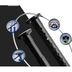 Meisenberg, 310-360 cm, højcarbonstål, sort mat