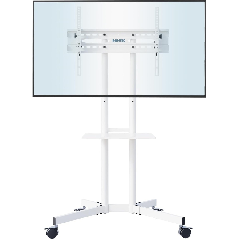 Bontec FN411 Tv STAND SU RUOTE, 32-85 '', BIANCO, UTILIZZATO