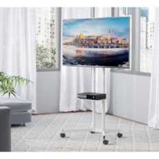 BONTEC FN411 TV stand on wheels, 32-85 '', white, used