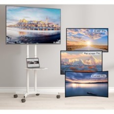 Bontec fn411 tv staan op wielen, 32-85 '', wit, gebruikt