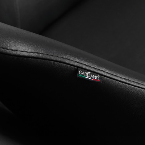Kappersstoel Gabbiano Morena Zwart — detail armleuning